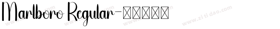Marlboro Regular字体转换
